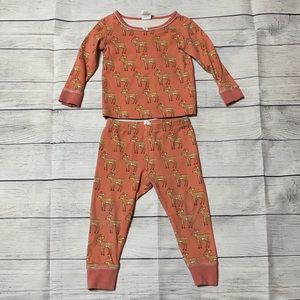 Starting Out Coral Deer 2-Piece Pajama Set size 24M